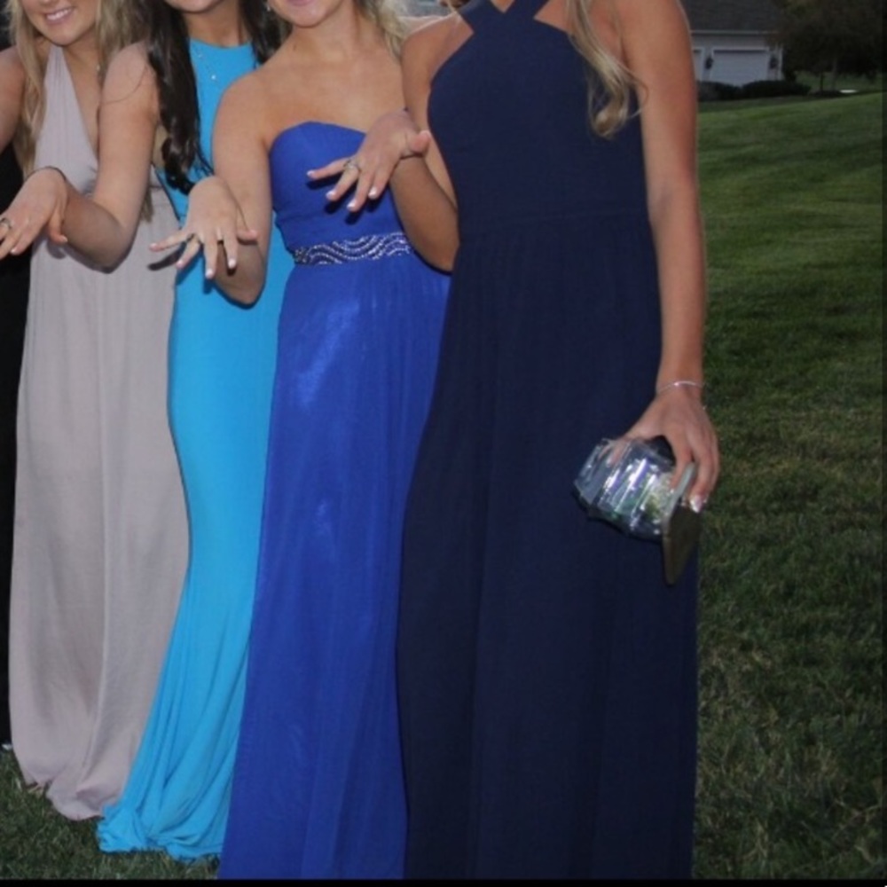 Navy blue long dress